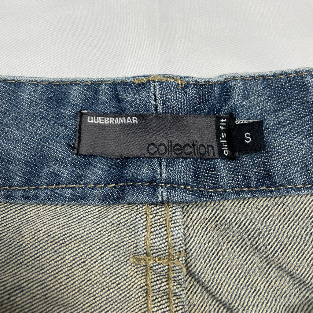 Vintage Quebramar Denim Cargo Mini Skirt Y2K Utility Style | UK 8