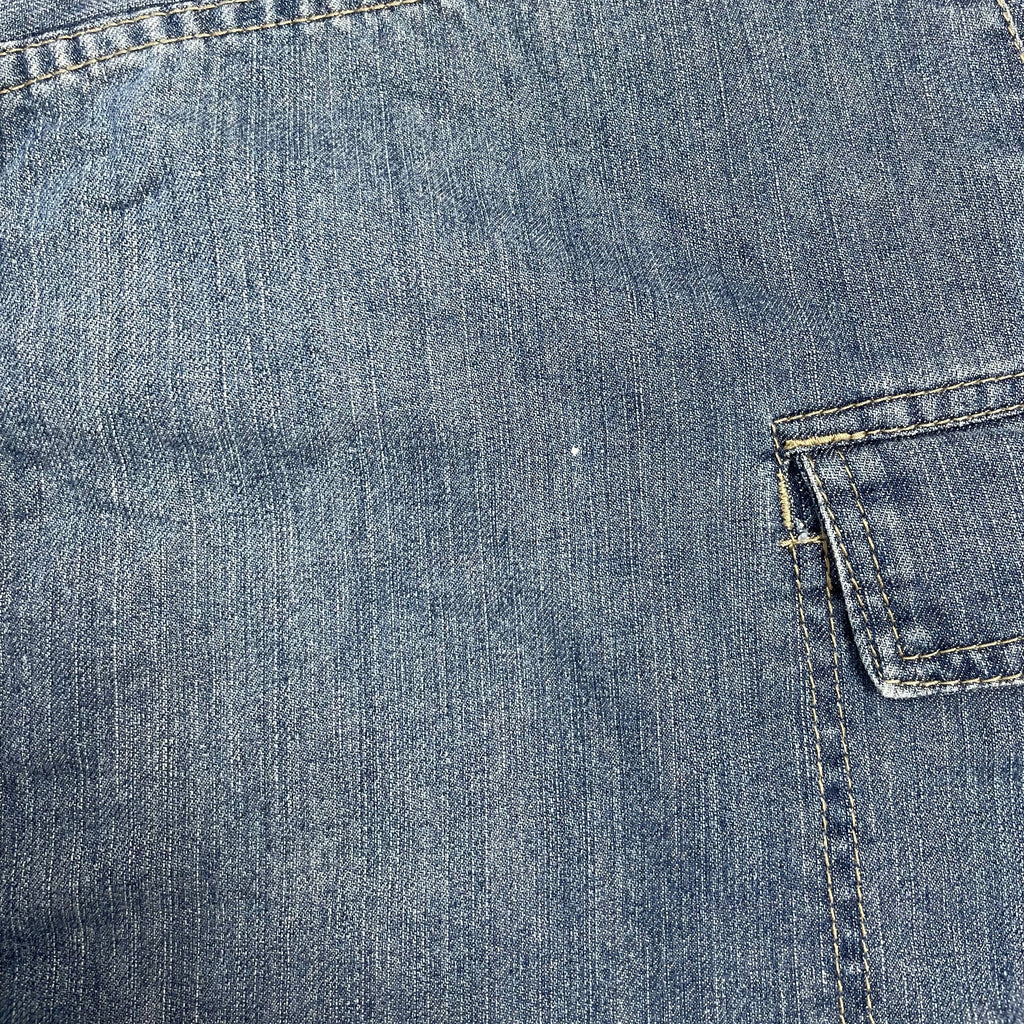 Vintage Quebramar Denim Cargo Mini Skirt Y2K Utility Style | UK 8
