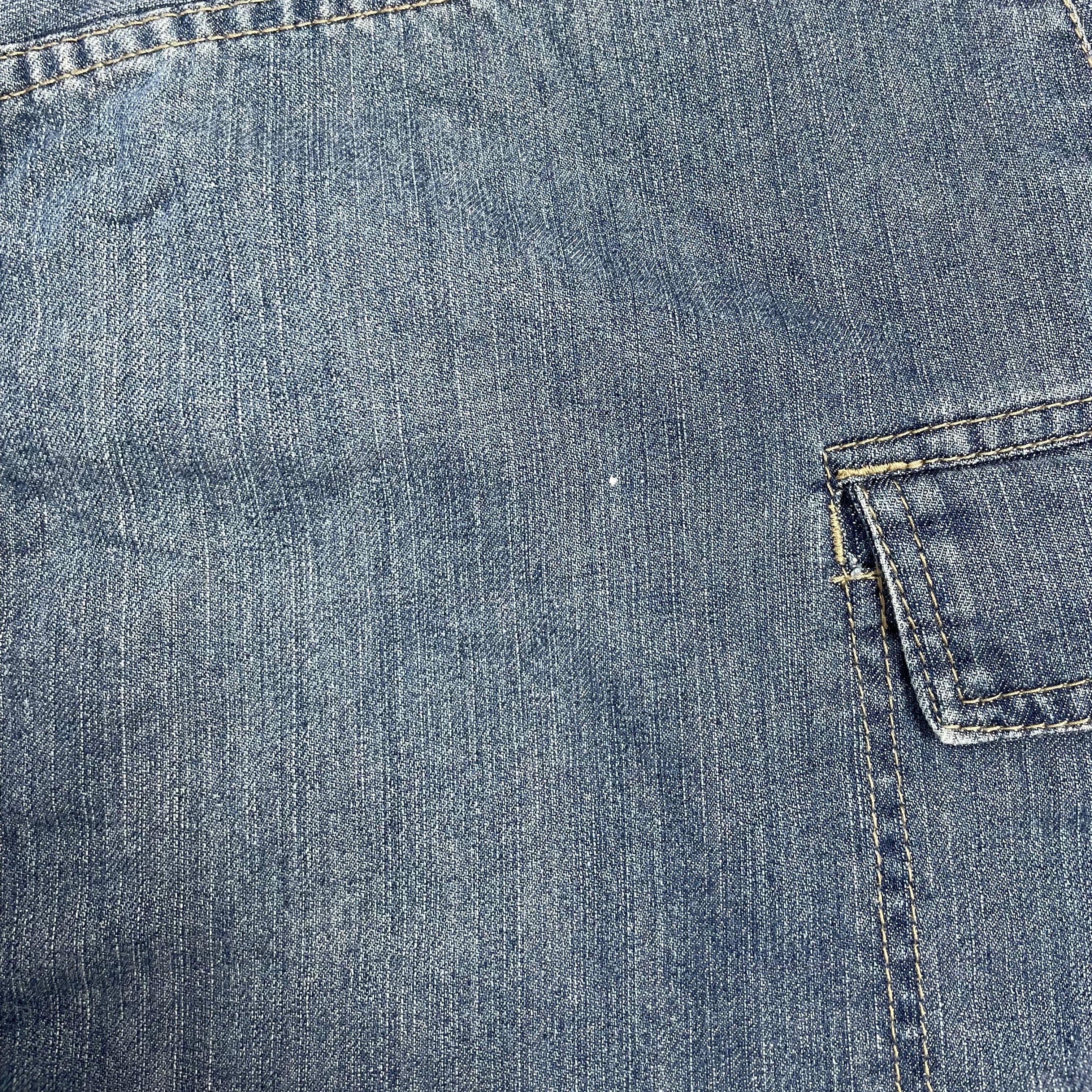 Vintage Quebramar Denim Cargo Mini Skirt Y2K Utility Style | UK 8