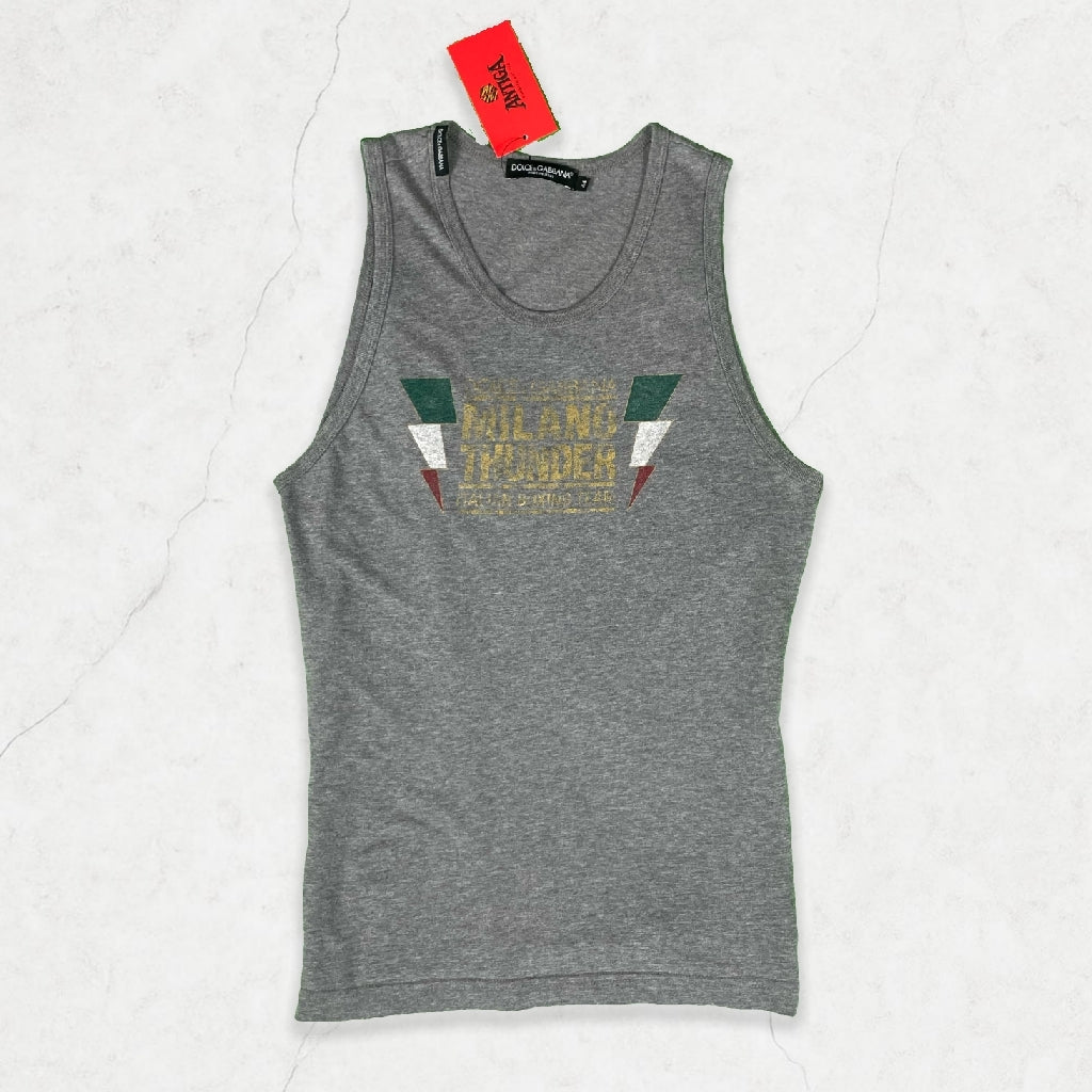 Rare Dolce & Gabbana “Milano Thunder” Grey Vest