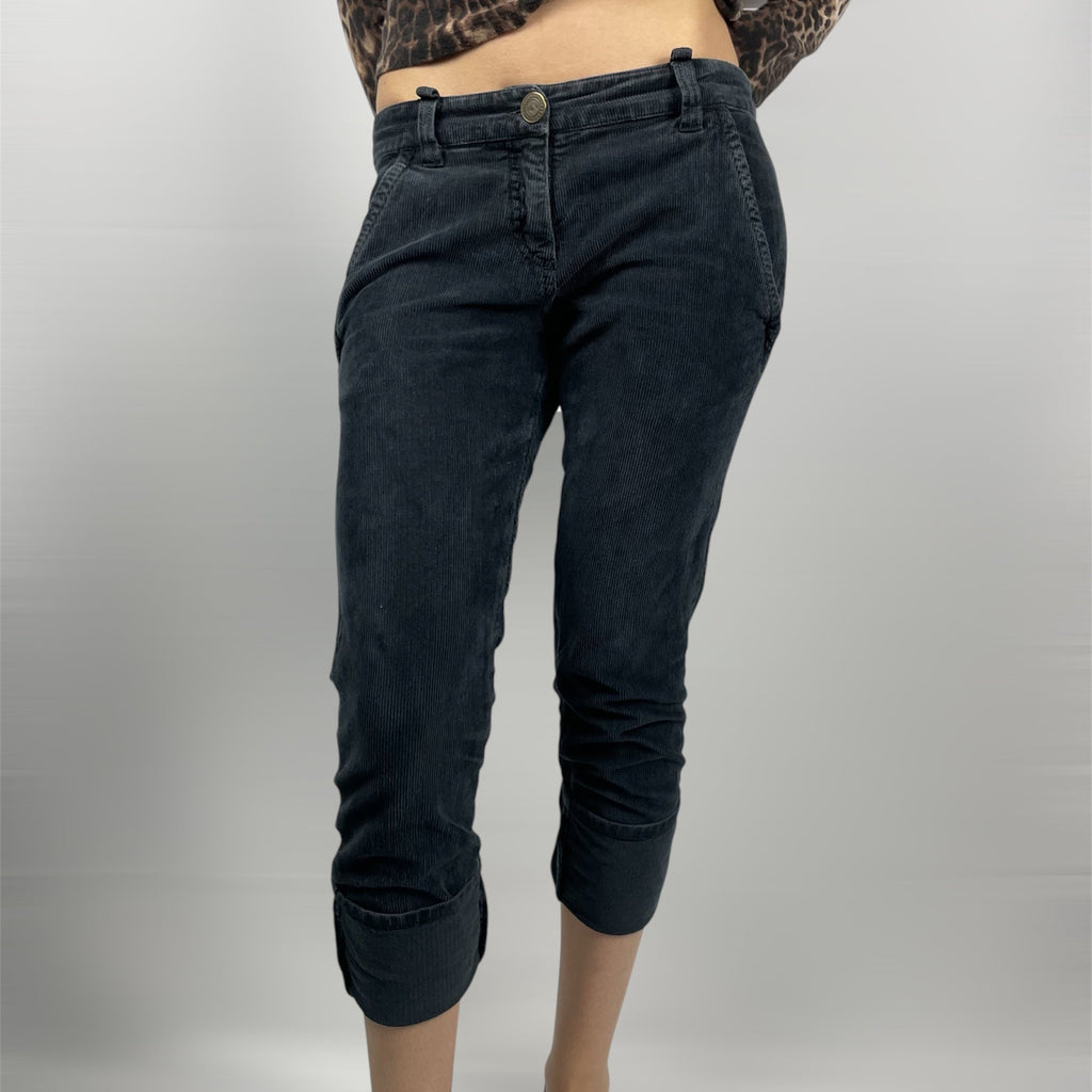 ICE B by Iceberg Cropped Corduroy Trousers – Size UK 6–8 (W28.75”)