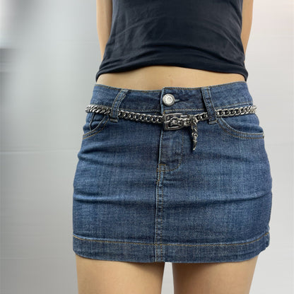 Silver Chain Belt - 92.5 cm Adjustable (Y2K)