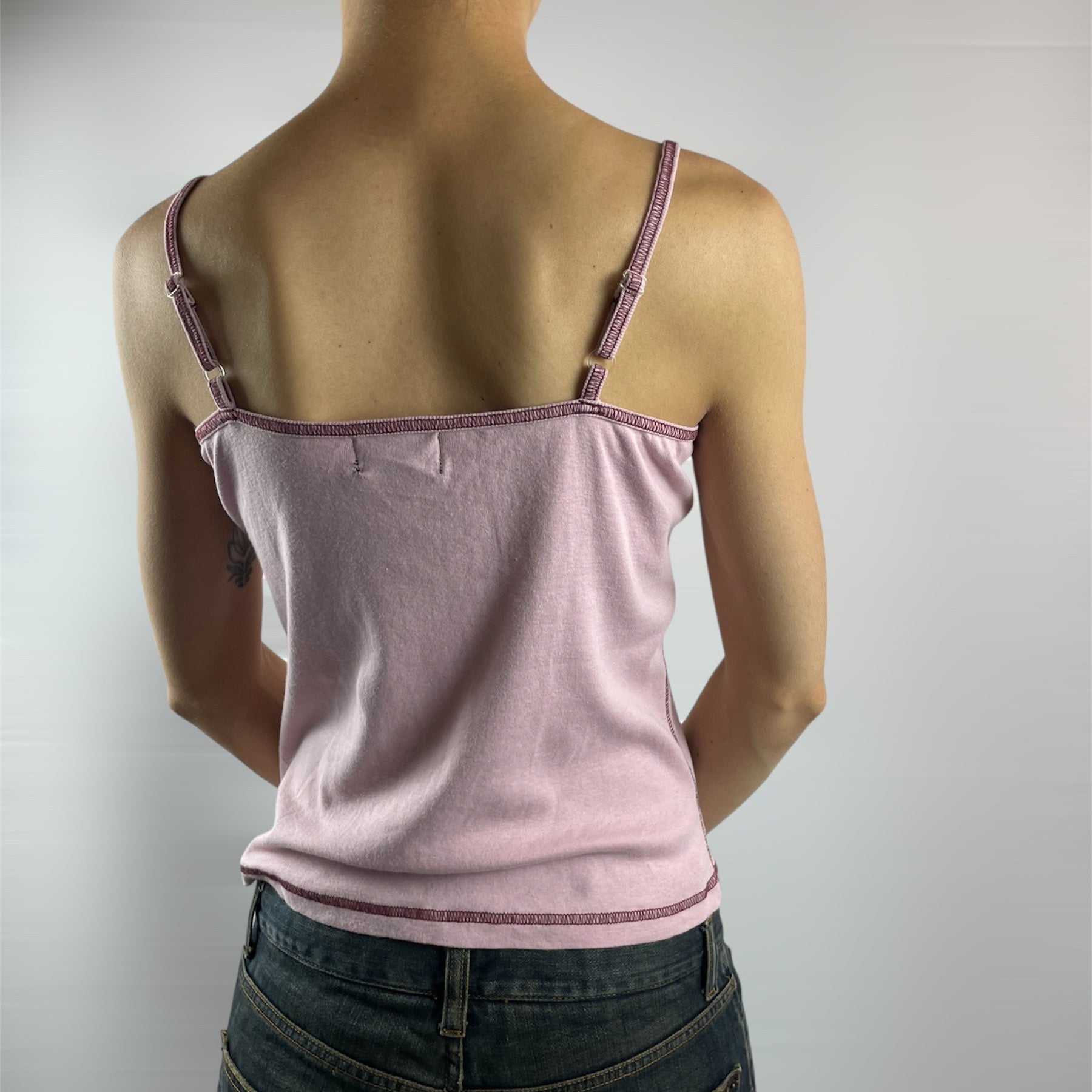 Y2K “GIRLS NUMBERS” Graphic Cami – Dusty Mauve – 6 (XS)