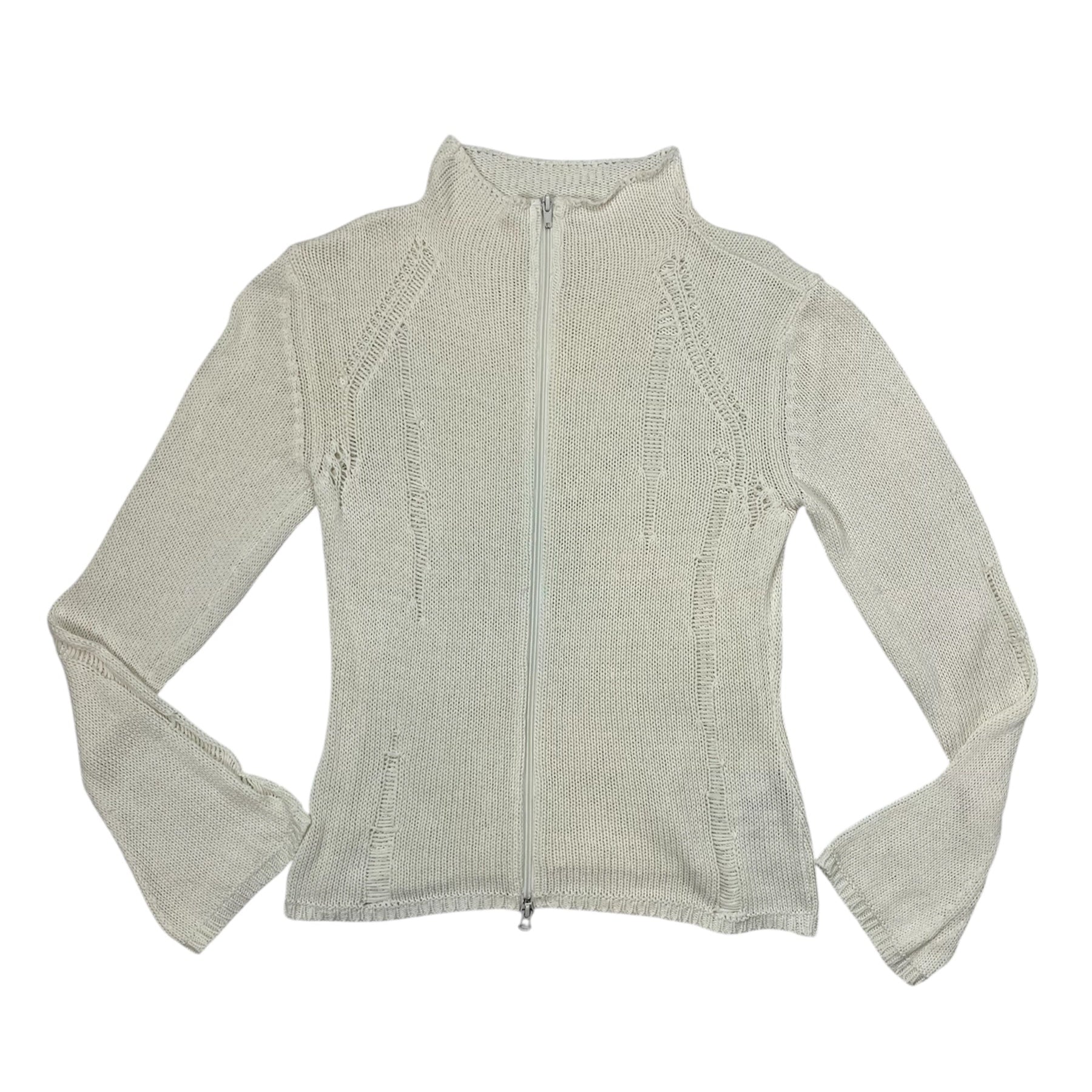 Made in Italy Cream Zip-Up Hoodie - Teddy S.p.A. Y2K Style (8-10)