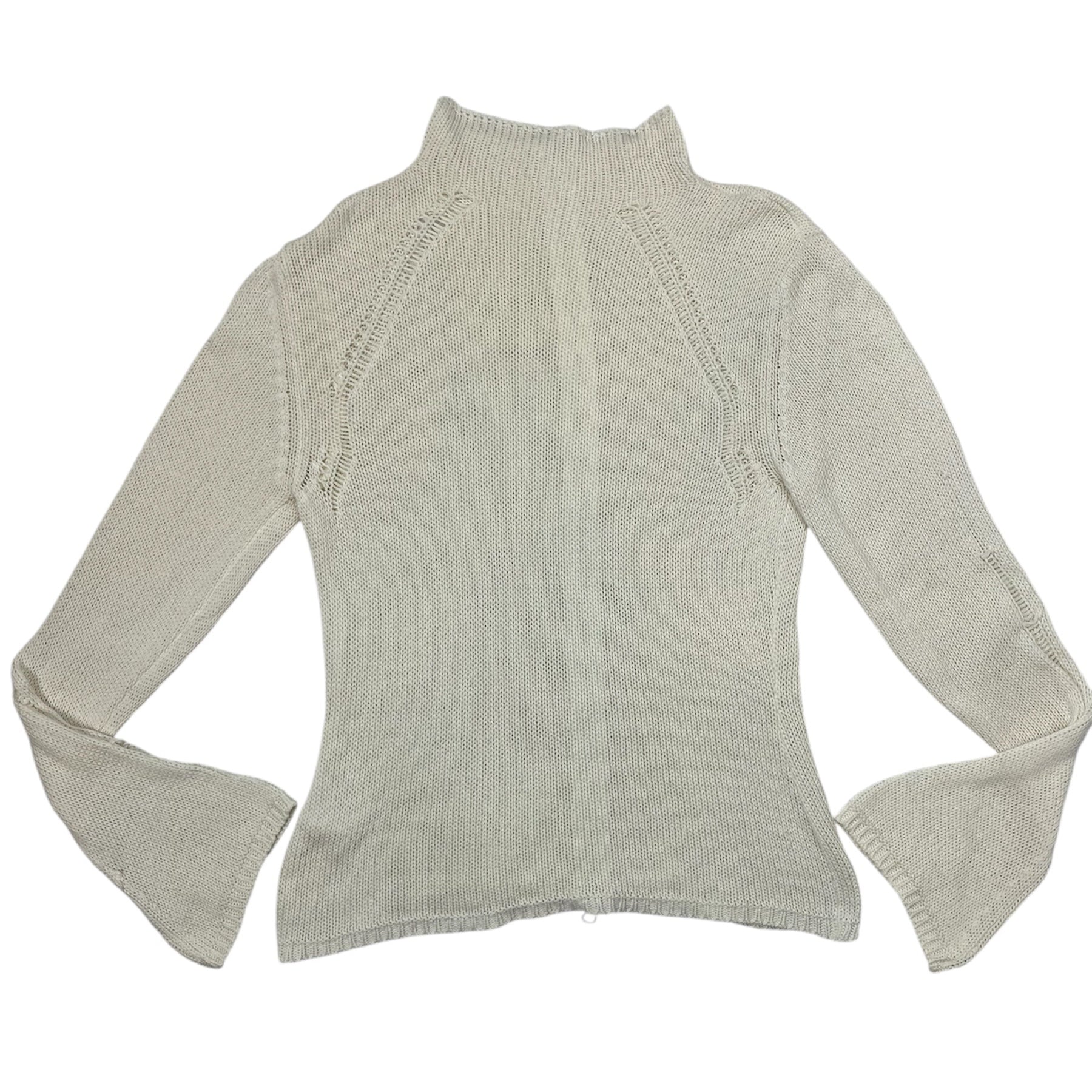 Made in Italy Cream Zip-Up Hoodie - Teddy S.p.A. Y2K Style (8-10)