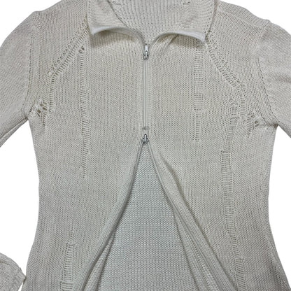 Made in Italy Cream Zip-Up Hoodie - Teddy S.p.A. Y2K Style (8-10)