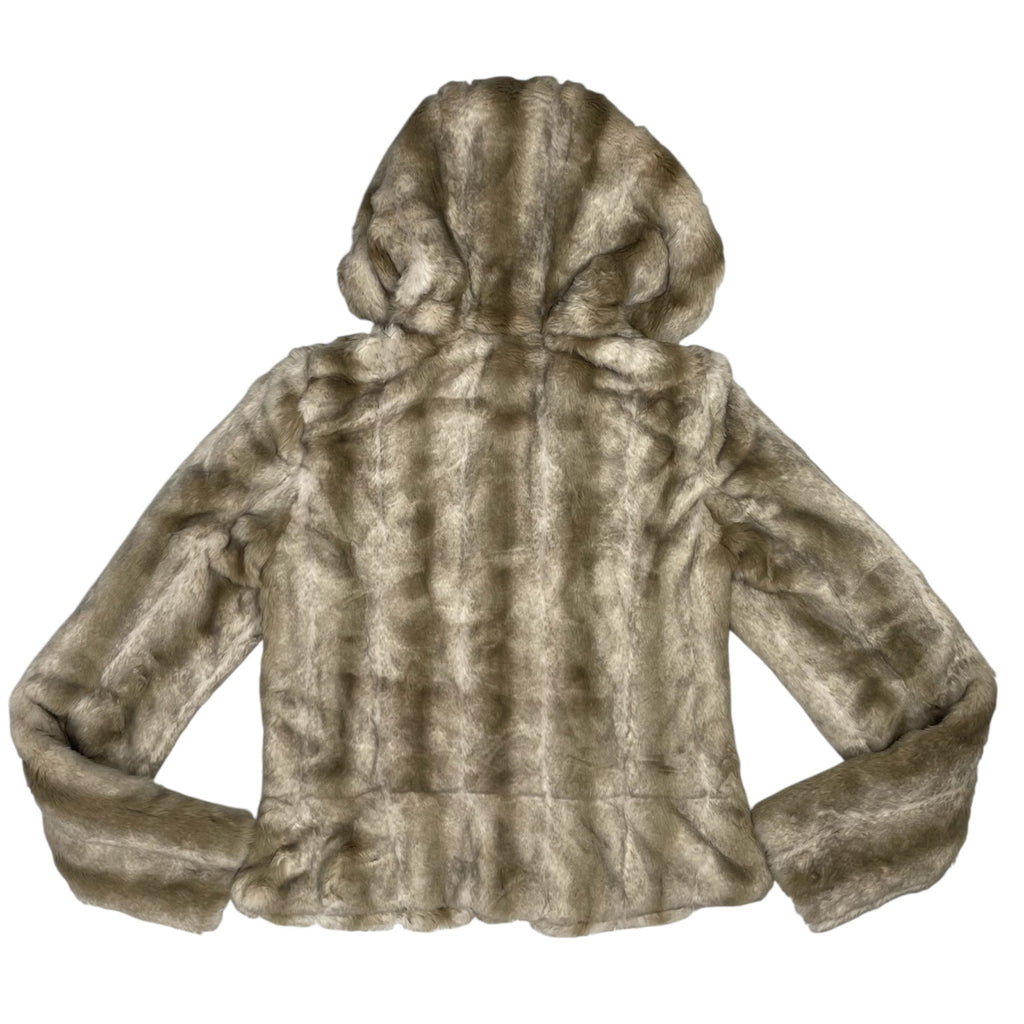 Deadstock Juicy Couture Y2K Faux Fur Toggle Coat with Hood - Best fits UK 8