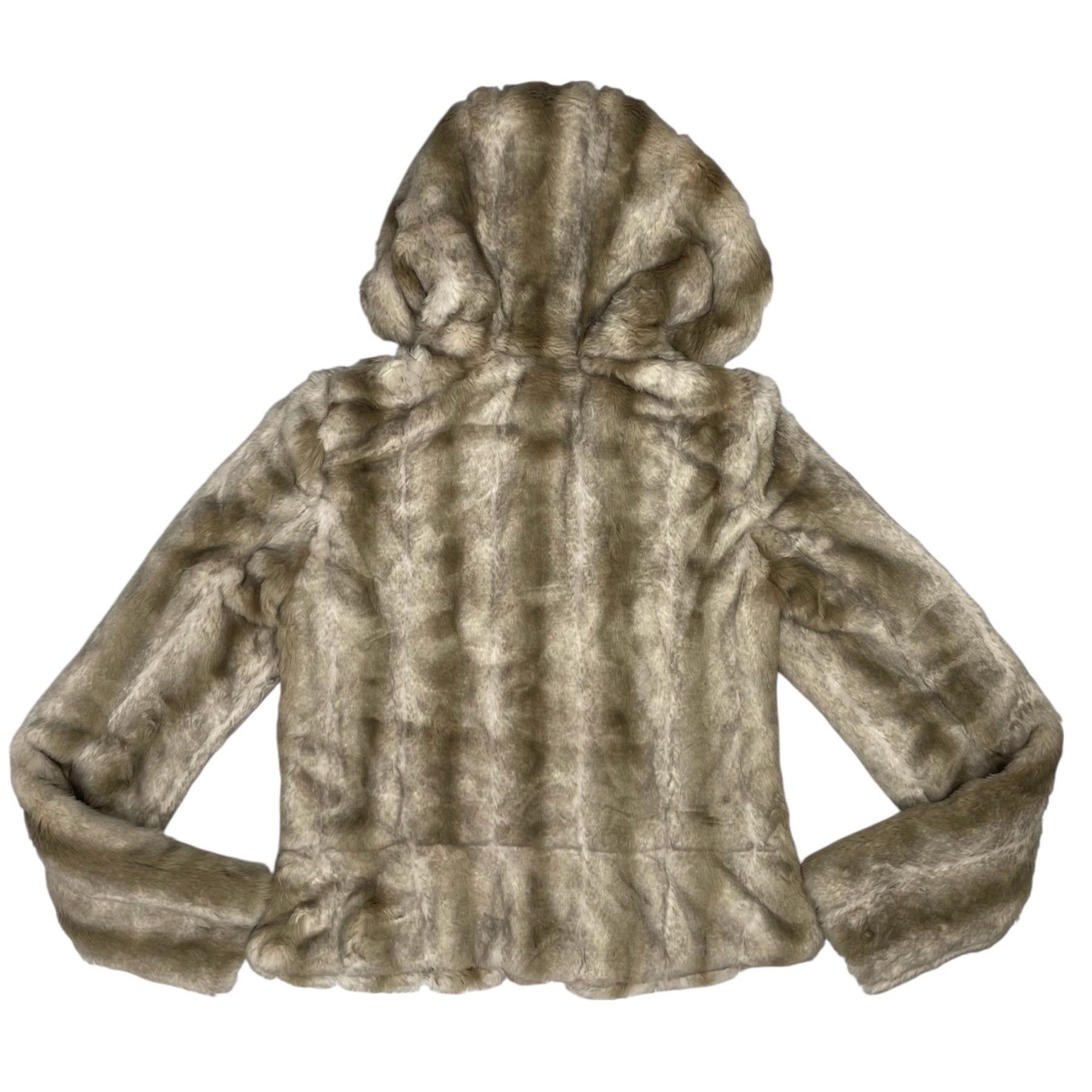 Deadstock Juicy Couture Y2K Faux Fur Toggle Coat with Hood - Best fits UK 8