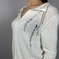 Made in Italy Cream Zip-Up Hoodie - Teddy S.p.A. Y2K Style (8-10)