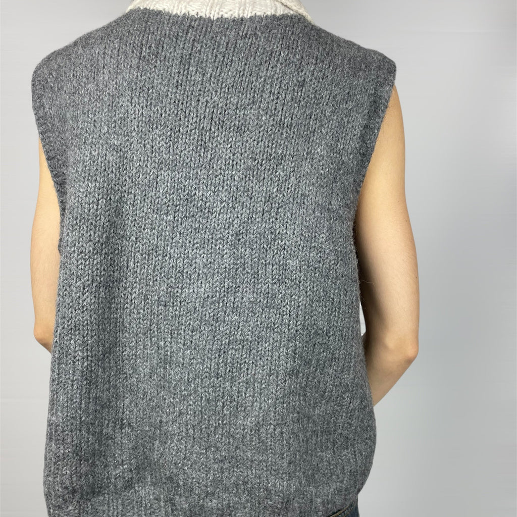 Rare Replay Y2K Wool Logo Knit Zip Vest - Best Fit UK 14