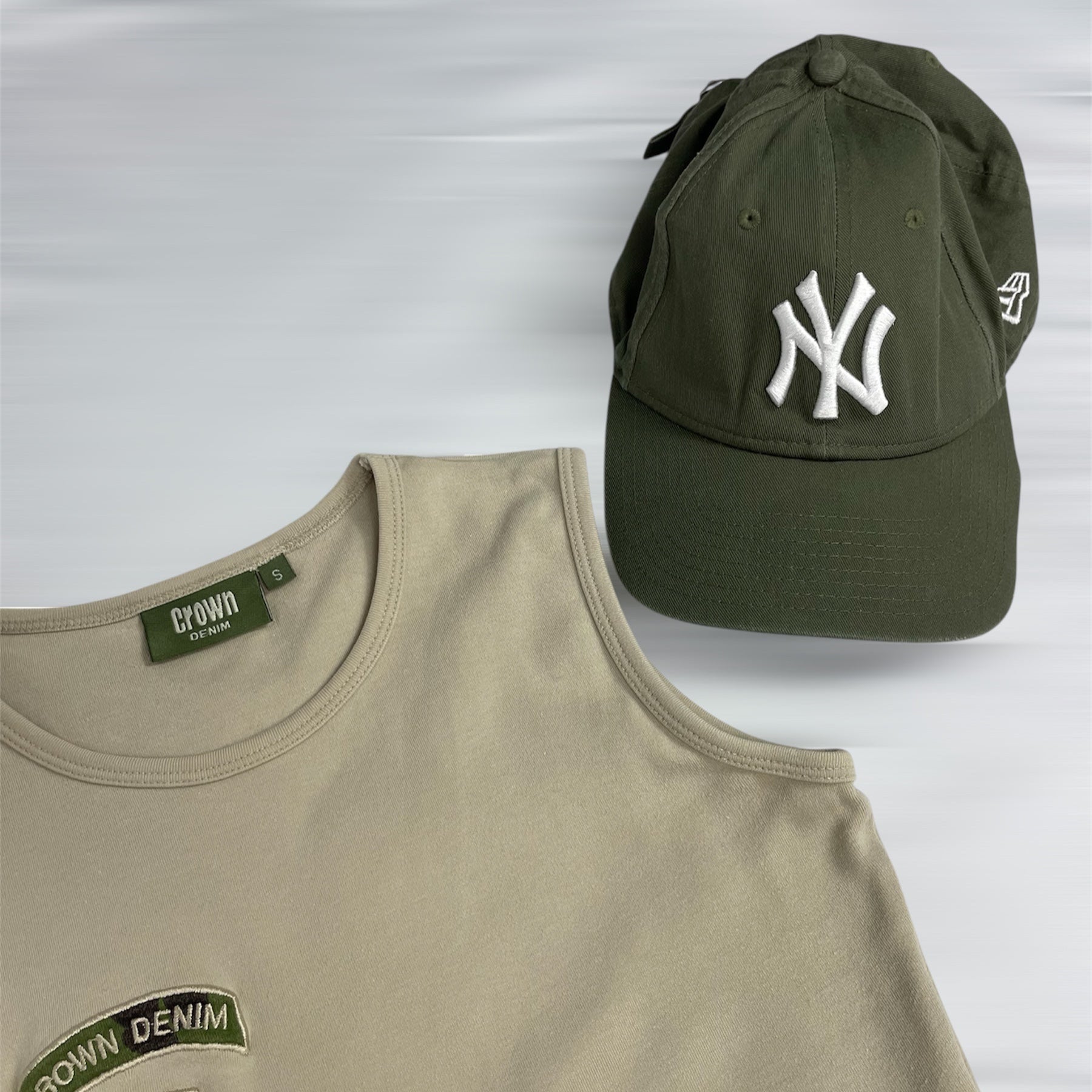 New Era Yankees 9FORTY Cap - Olive Green
