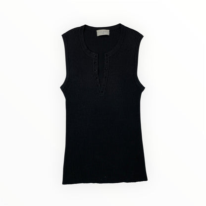 Richmond X Y2K Ribbed Knit Logo Sleeveless Top - 8-10