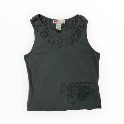 Y2K Diesel "Forever Brave" Graphic Tank Top - UK 8