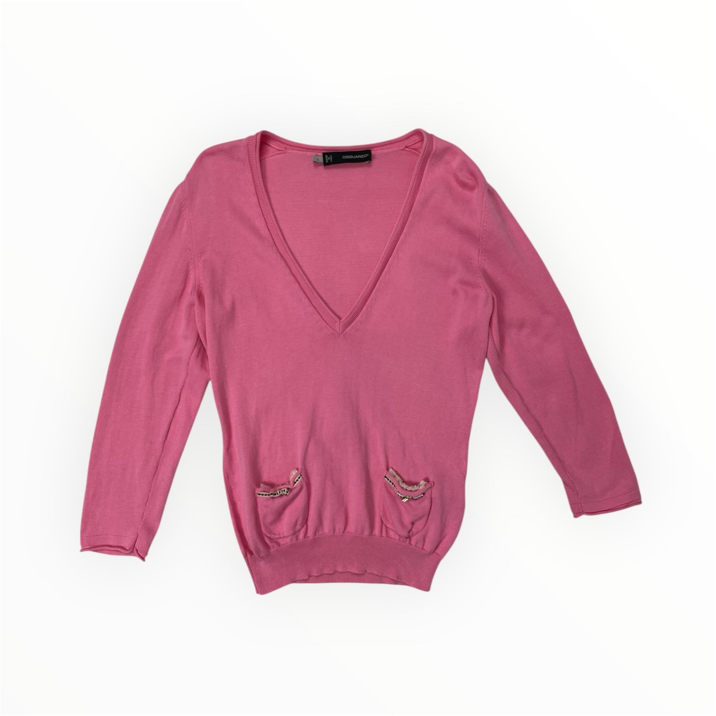 Dsquared² Pink Knit Top - Made in Italy - UK 6