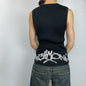 Richmond X Y2K Ribbed Knit Logo Sleeveless Top - 8-10