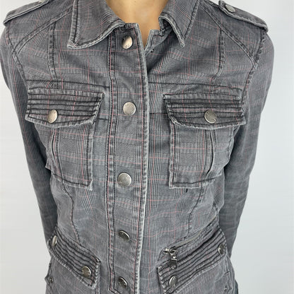 Fishbone Y2K Plaid Utility Jacket – UK 8