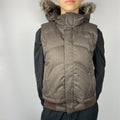 The North Face 600 Fill Brown Faux Fur Hooded Down Gilet - Women’s S