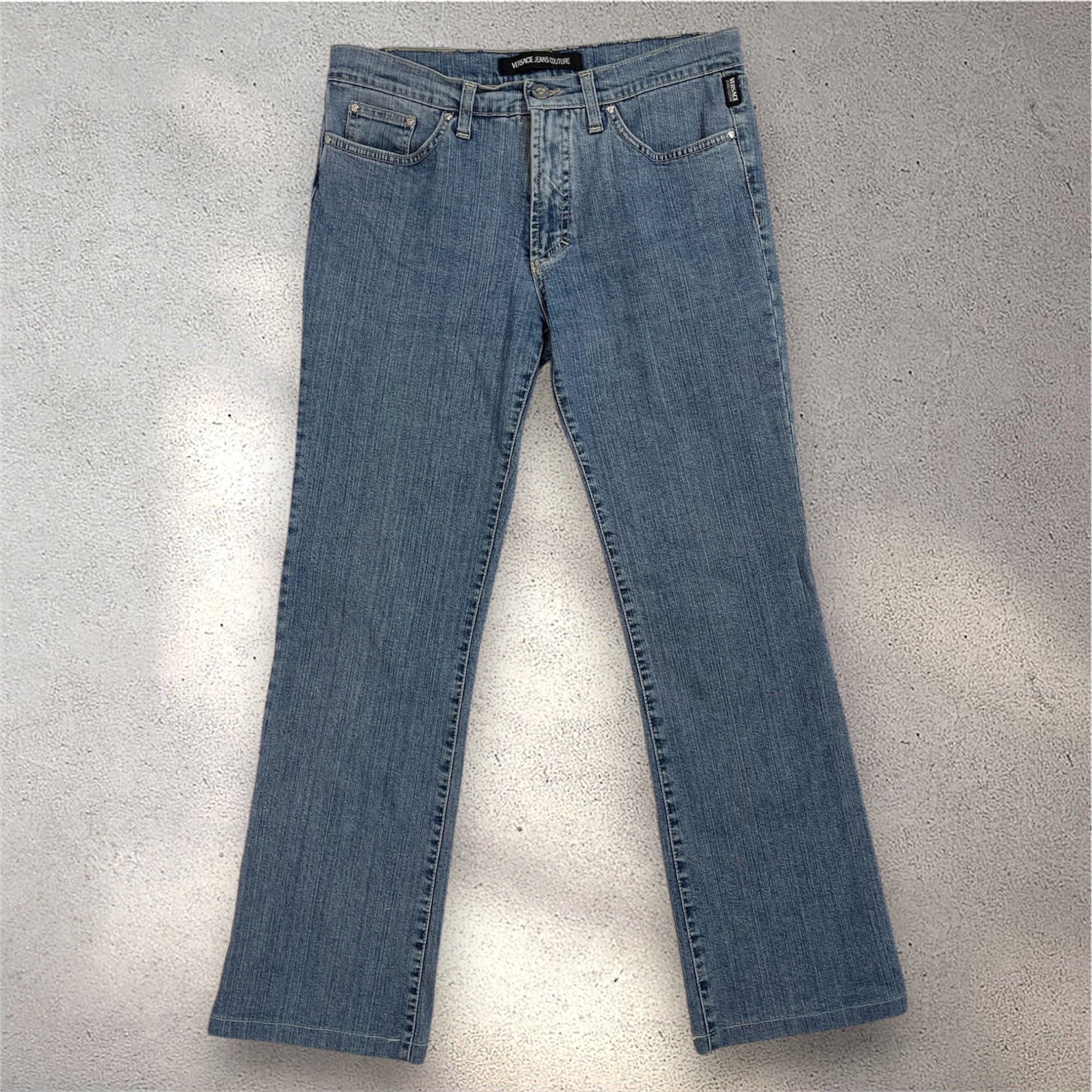 Versace Jeans Couture Vintage Made in Italy ITTIERE Light Wash Denim Jeans | W29.5 UK 8-10