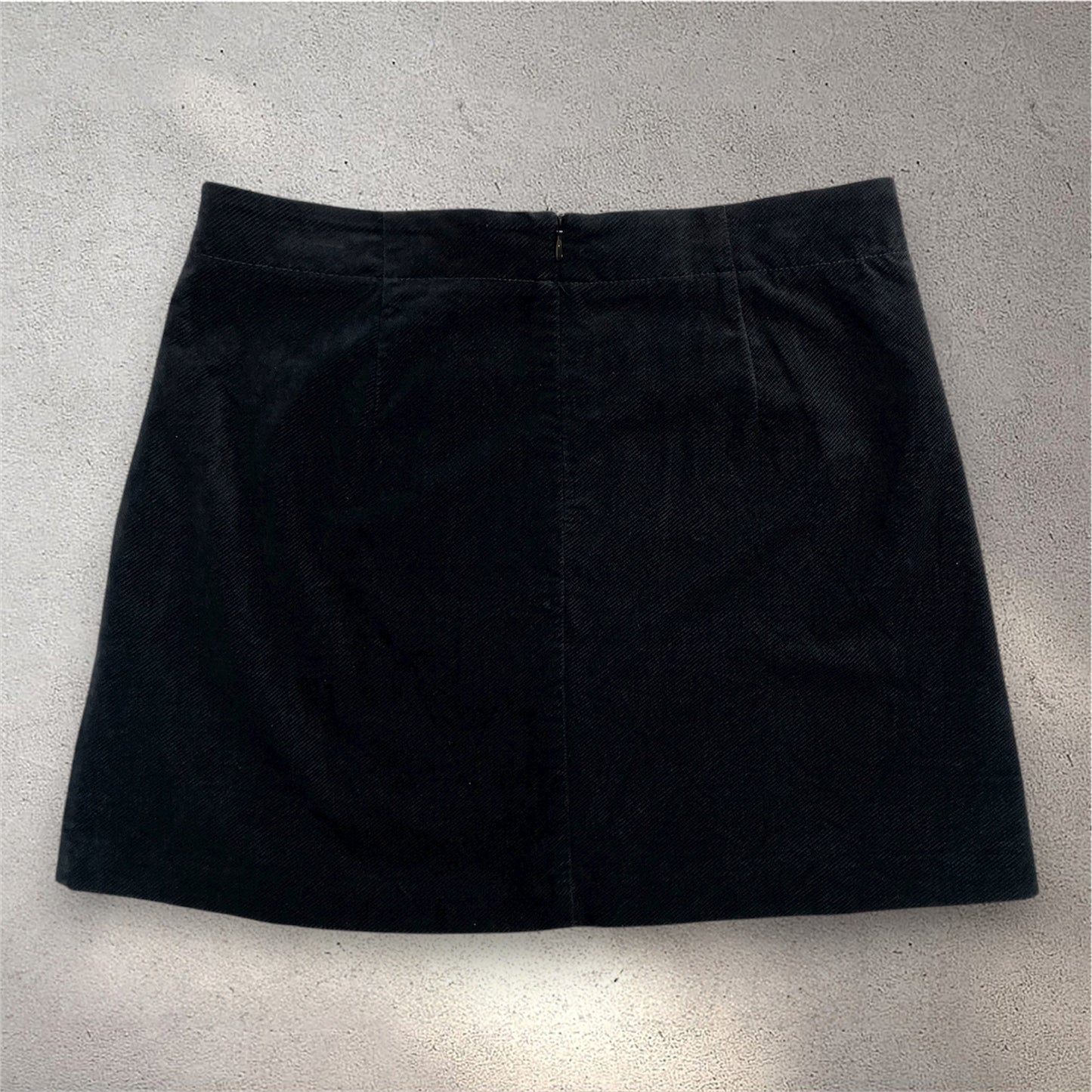 United Colors of Benetton Black Corduroy Mini Skirt | W31 UK 10-12