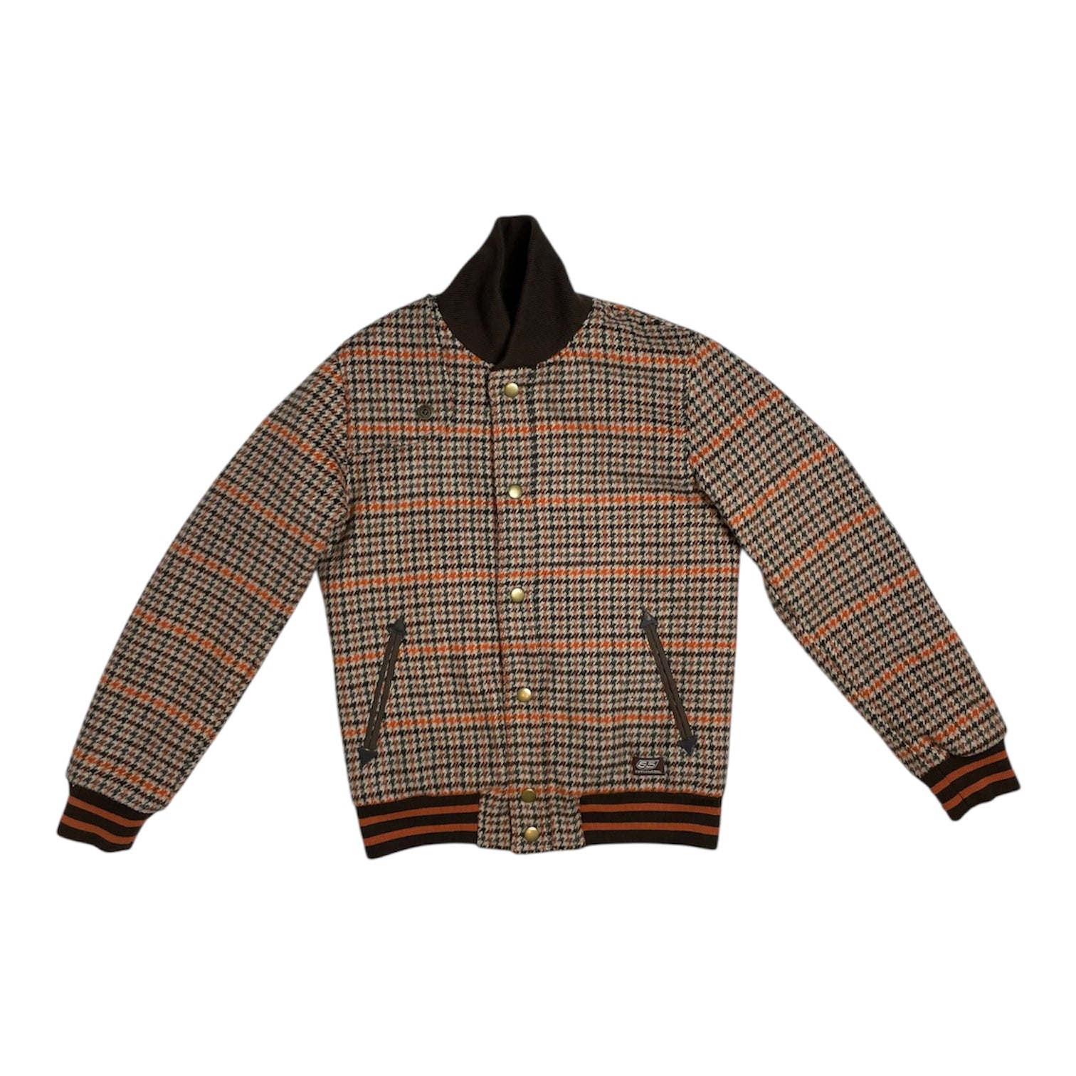 Y2K 55DSL by Diesel Houndstooth Wool Bomber Jacket | UK 8