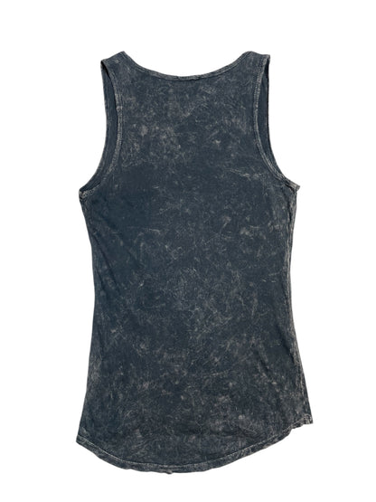 Y2K Vocal USA Rhinestone Fleur-de-Lis Acid Wash Tank | UK 8–10