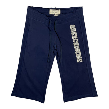 Y2K Abercrombie & Fitch Vintage Navy Cropped Sweatpants | UK 8
