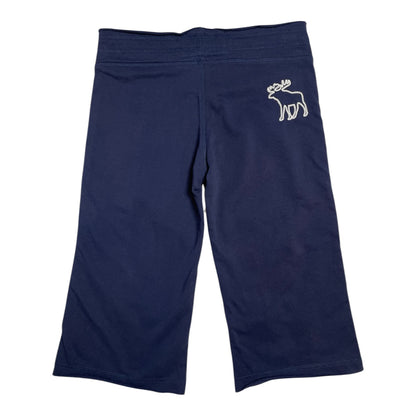 Y2K Abercrombie & Fitch Vintage Navy Cropped Sweatpants | UK 8