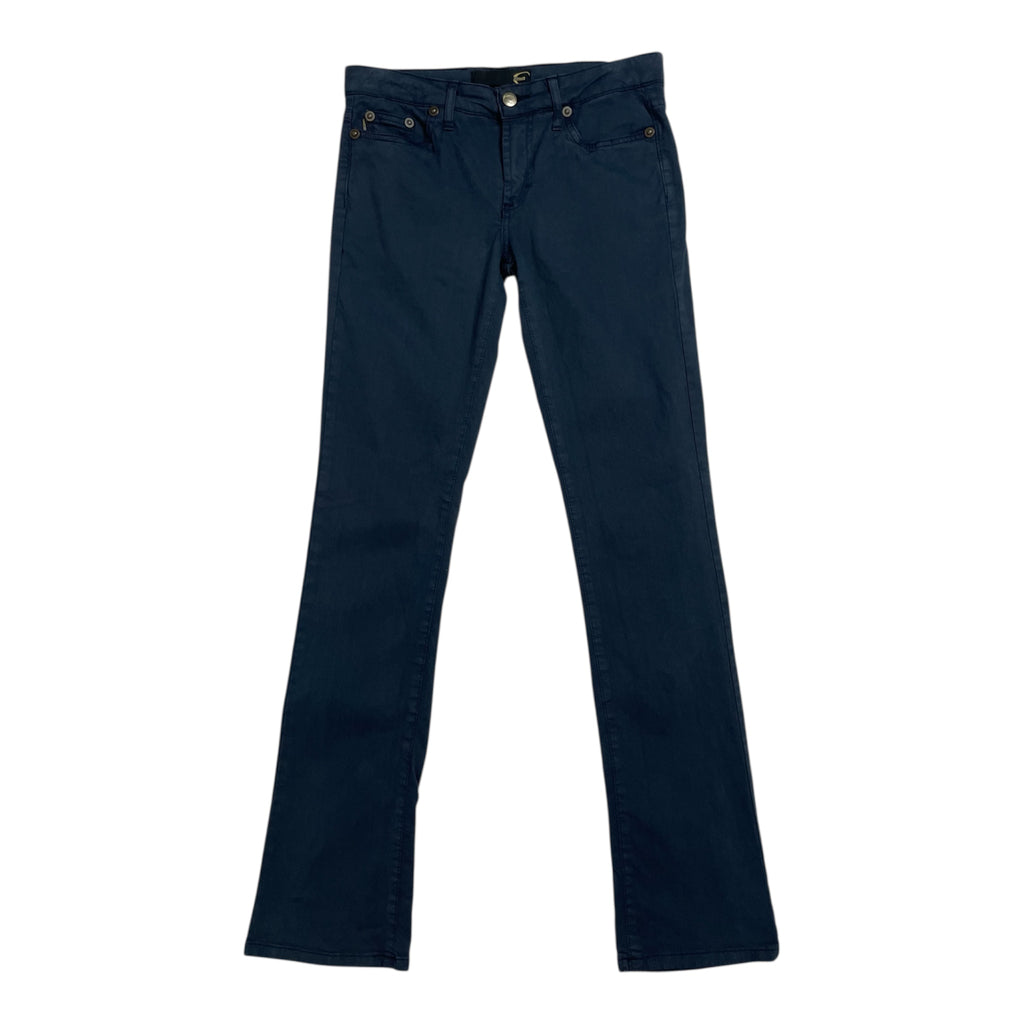 Just Cavalli Navy Rhinestone Logo Trousers (Made in Italy) | W30