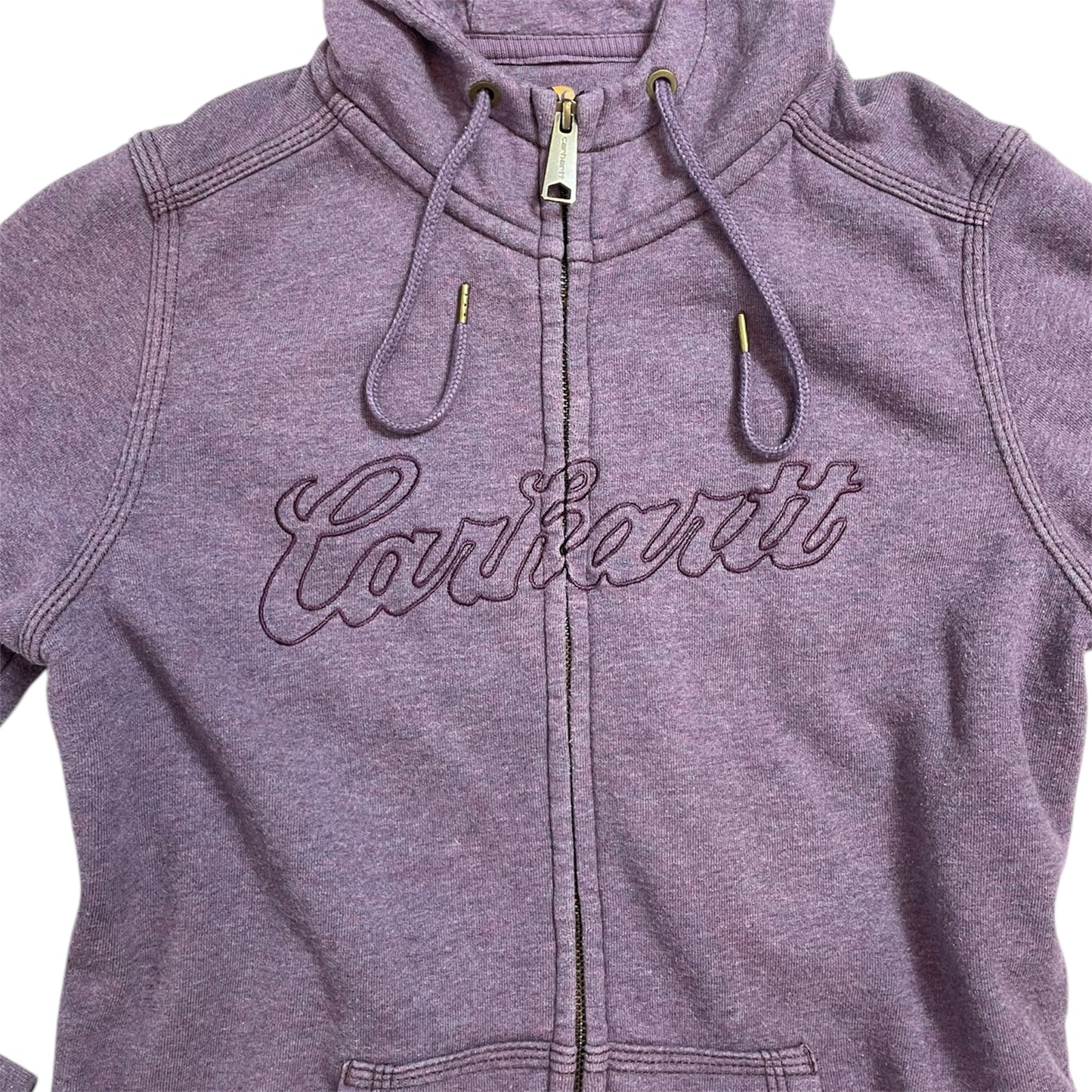 Carhartt Purple Zip Hoodie with Script Logo | Best Fit 8-10