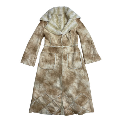Vintage Energie Faux Shearling Maxi Coat | Best Fit UK 8-10