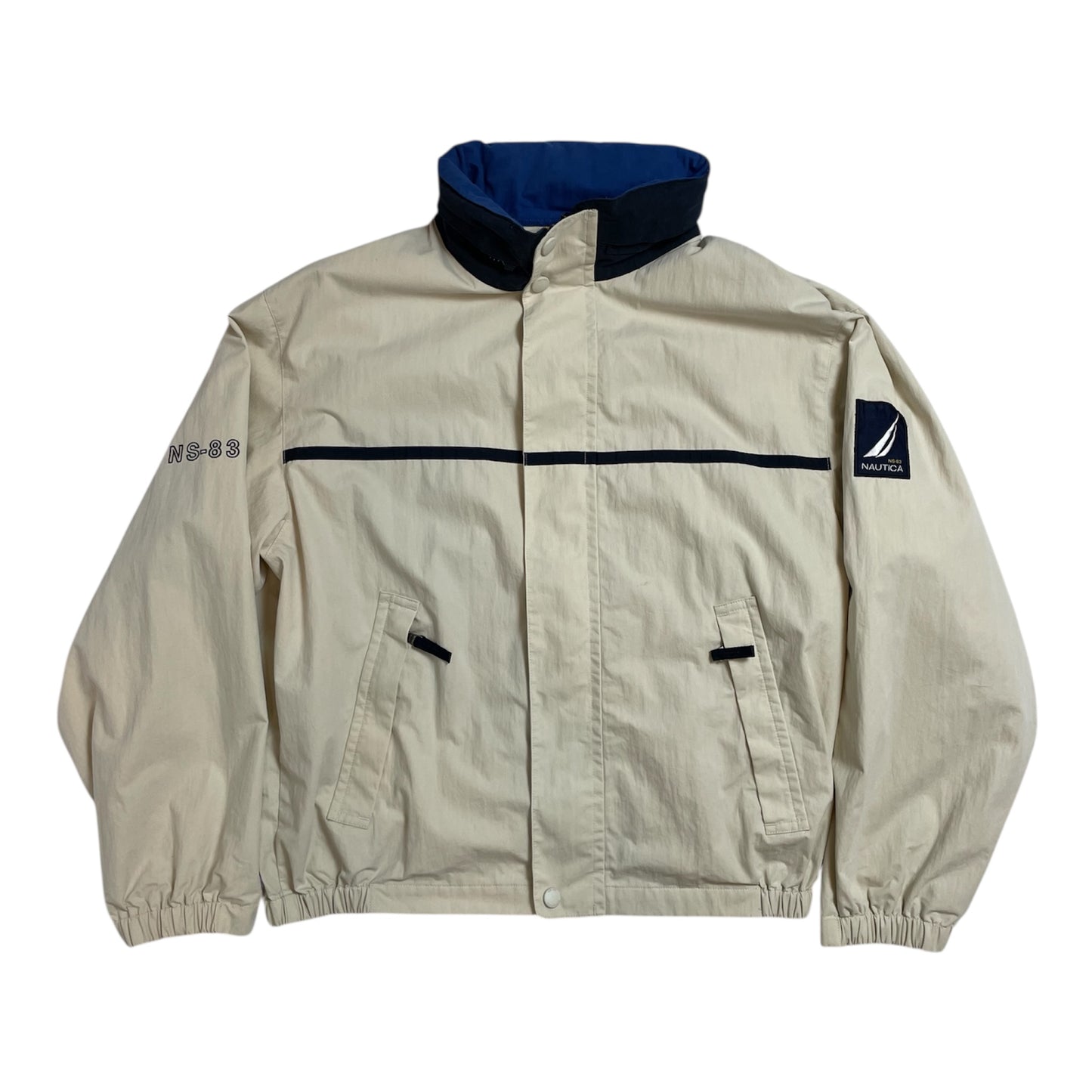 Vintage Nautica NS-83 Beige Sailing Jacket | Men's L