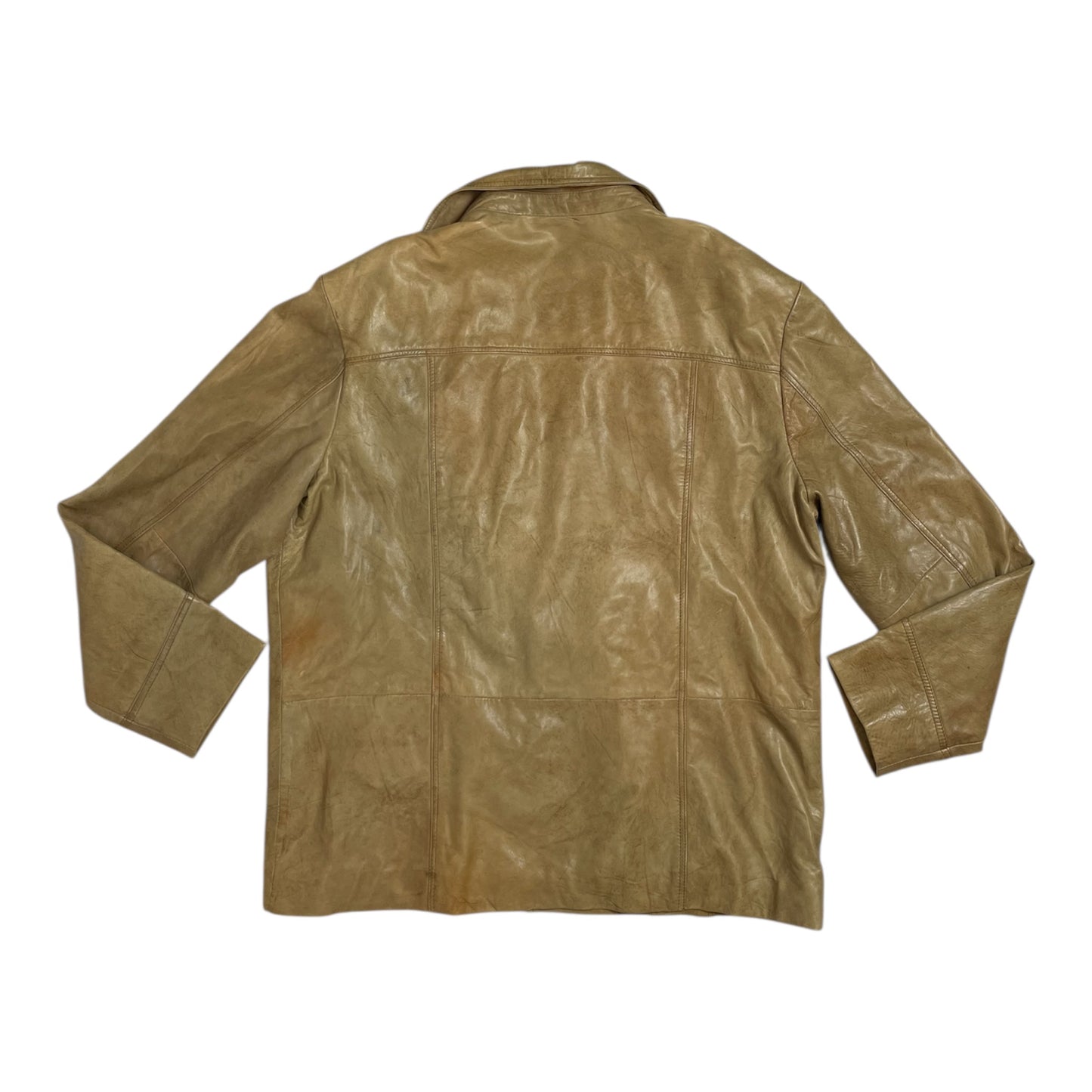 Vintage Different Tan Real Leather Jacket | Size L - XL