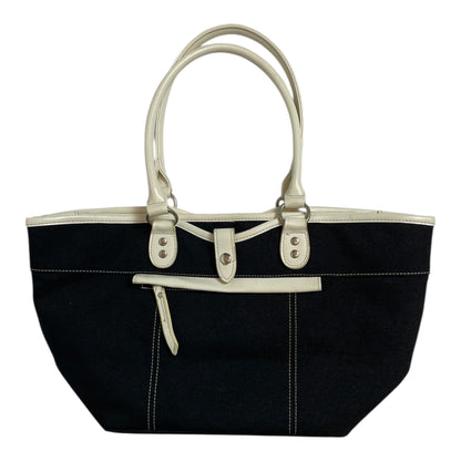 B.FIELD Black & Cream Canvas Tote Bag | From Japan