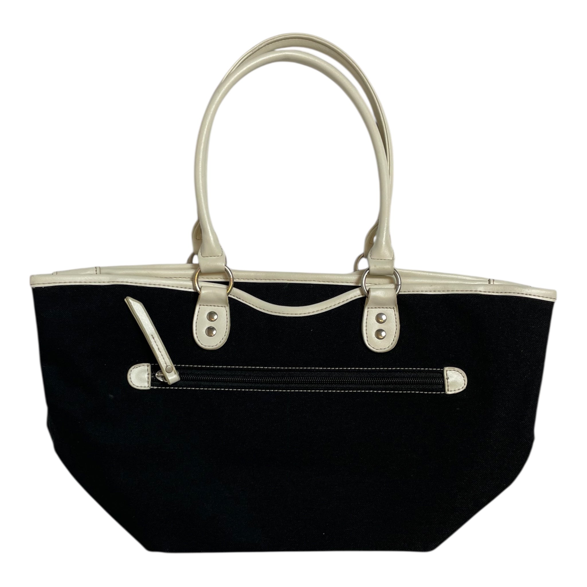 B.FIELD Black & Cream Canvas Tote Bag | From Japan