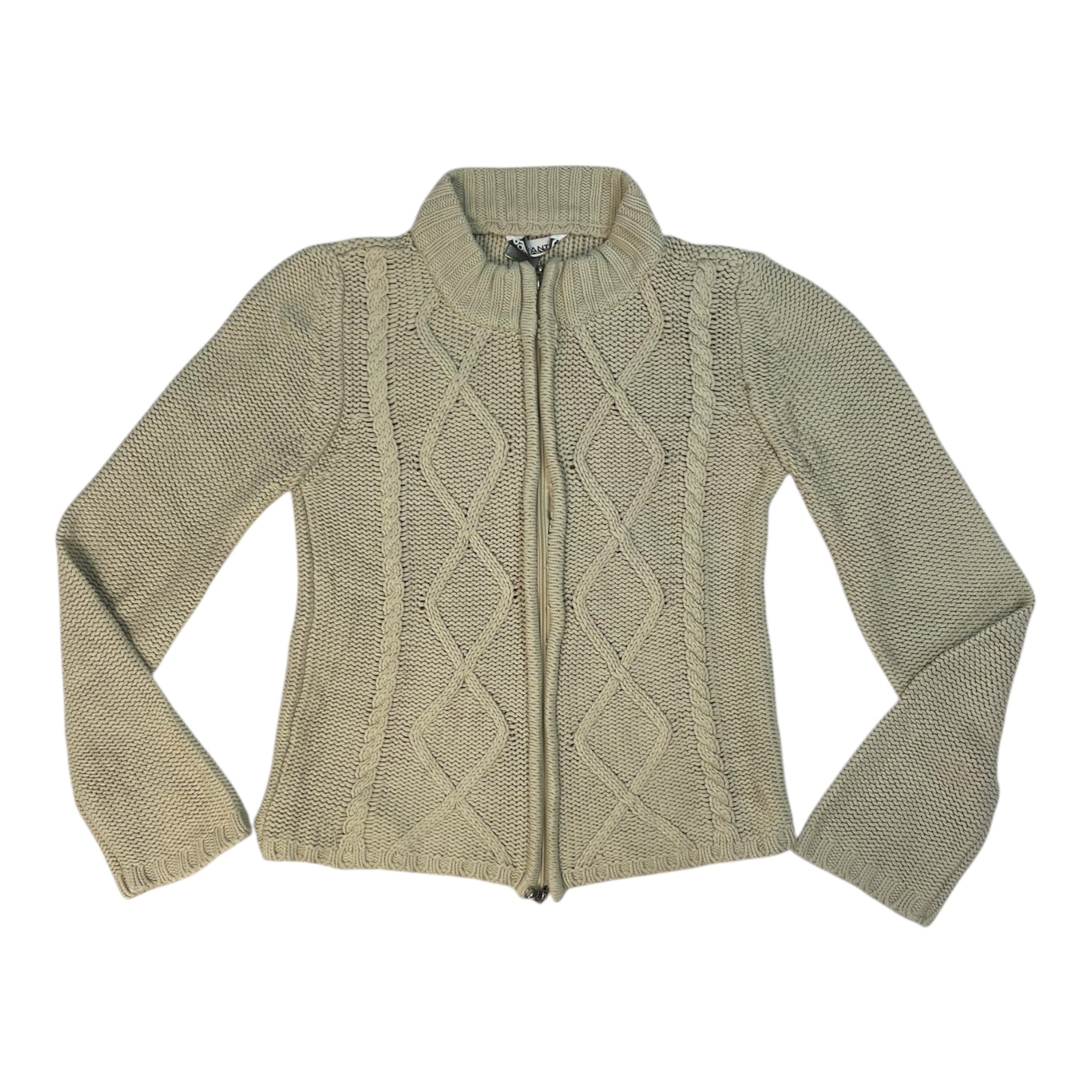 Romantic Collection Beige Cable Knit Zip Cardigan | Best Fit UK 8