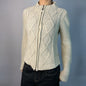 Romantic Collection Beige Cable Knit Zip Cardigan | Best Fit UK 8
