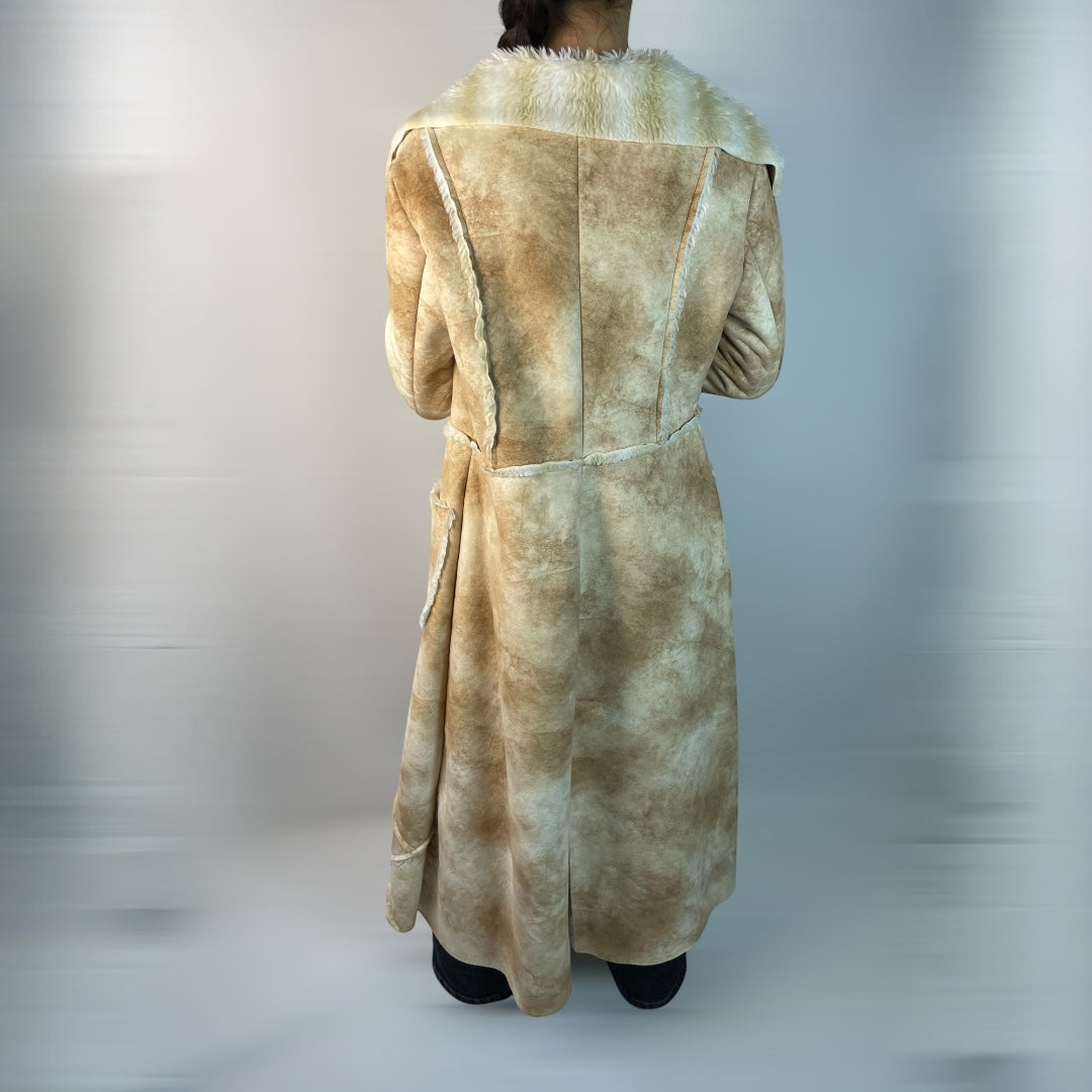 Vintage Energie Faux Shearling Maxi Coat | Best Fit UK 8-10