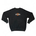 Vintage Harley-Davidson Black Embroidered Logo Sweatshirt | Men's XL