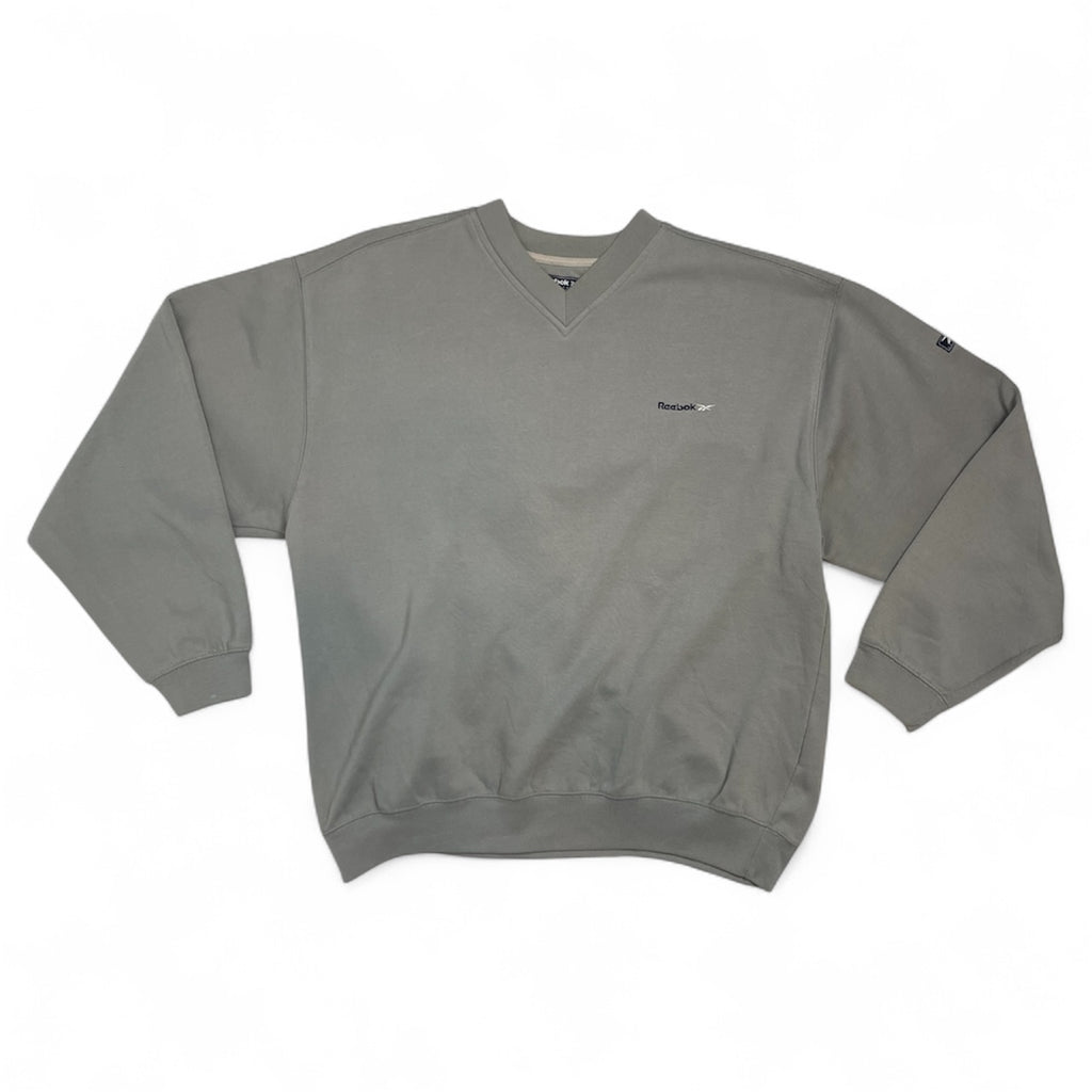 Reebok Essentials Grey V-Neck Sweatshirt | Men’s L