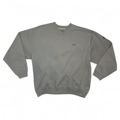 Reebok Essentials Grey V-Neck Sweatshirt | Men’s L