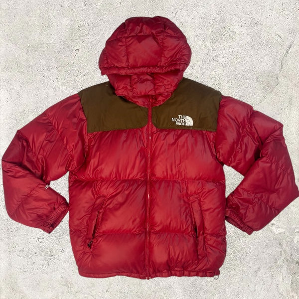Rare Authentic The North Face Nuptse Alpha 700 LTD Down Jacket FW2011 (Red / Dark Oak) | Size M