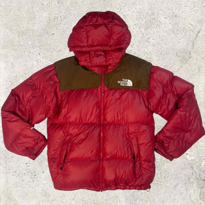 Rare Authentic The North Face Nuptse Alpha 700 LTD Down Jacket FW2011 (Red / Dark Oak) | Size M