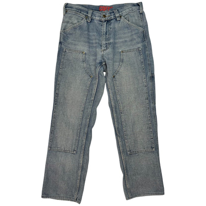 Authentic CQFP* Y2K Utility Cargo Jeans in Washed Denim | Best Fit UK 10