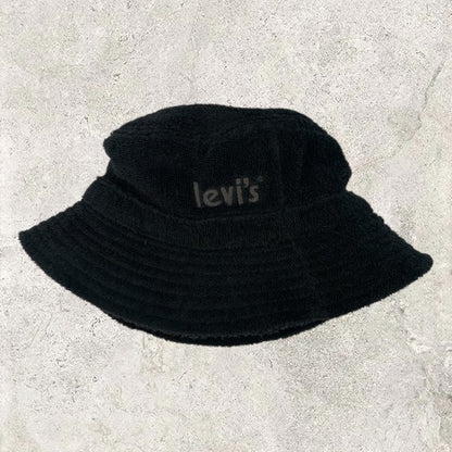 Authentic Levi’s Black Terry Bucket Hat