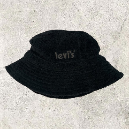 Authentic Levi’s Black Terry Bucket Hat