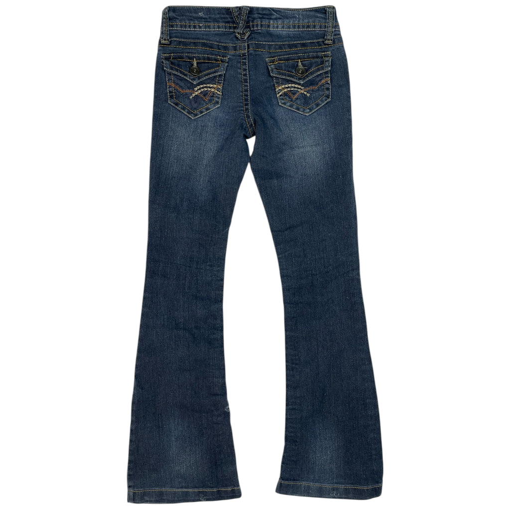 Y2K Truce Low-Rise Bootcut Jeans with Embroidered Pockets | Best Fit UK 4-6