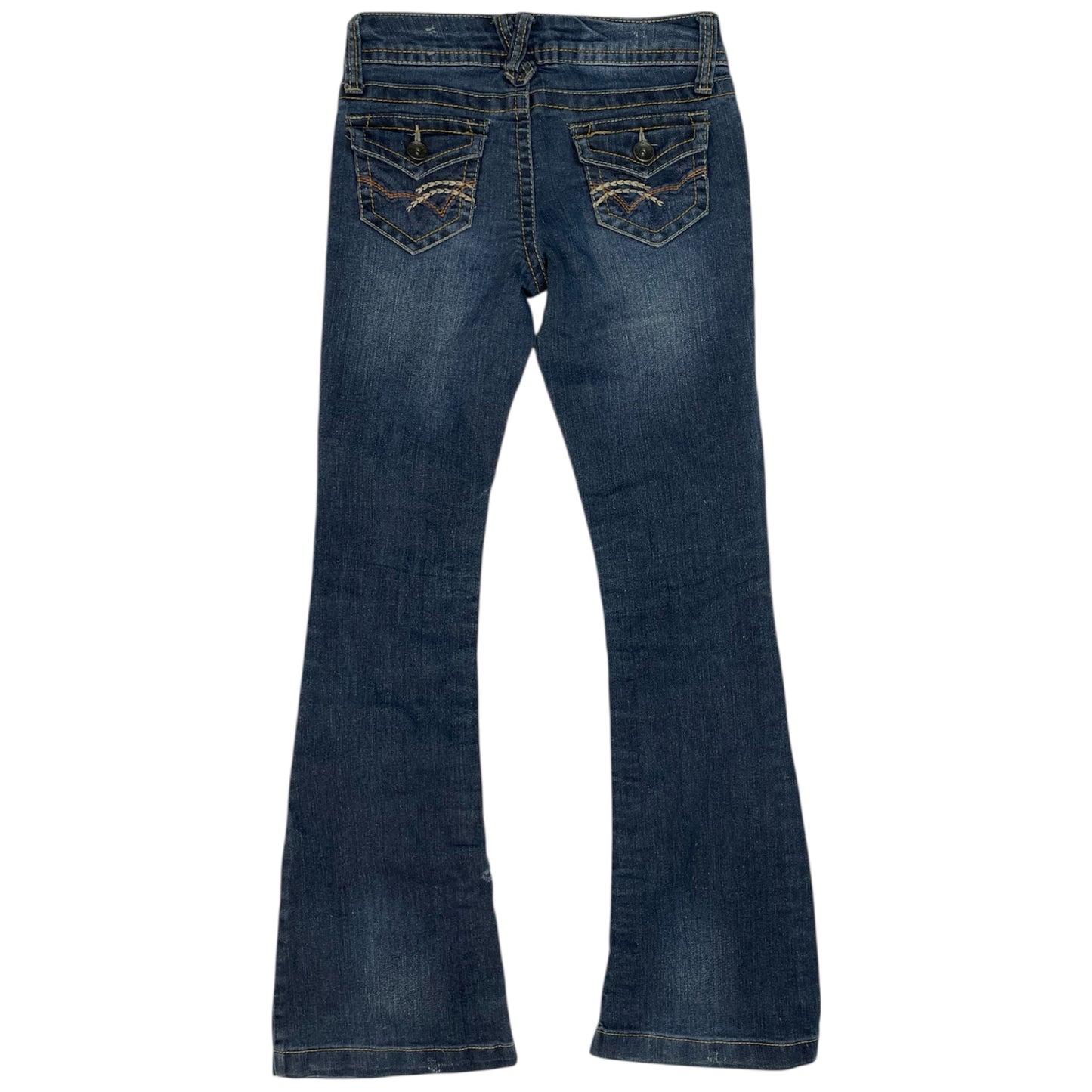 Y2K Truce Low-Rise Bootcut Jeans with Embroidered Pockets | Best Fit UK 4-6
