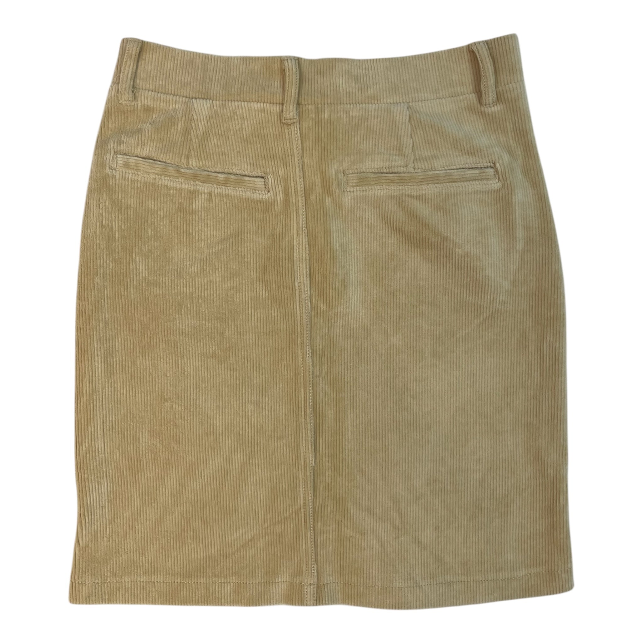 Vintage Beige Corduroy Skirt by UP Fashion | Best Fit UK 6-8