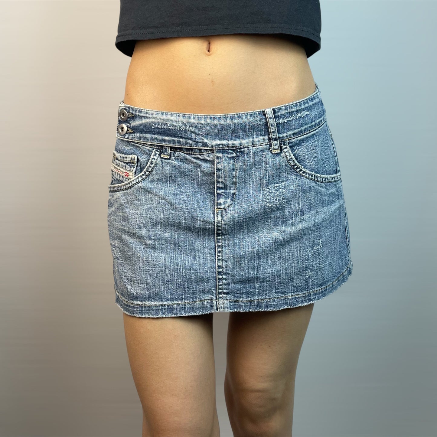 Y2K Exception Outfit Denim Mini Skirt | Best Fit UK 6-8
