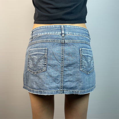 Y2K Exception Outfit Denim Mini Skirt | Best Fit UK 6-8